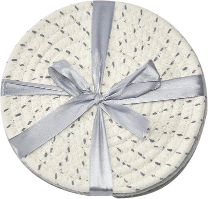 Potholders Set Trivets Set 100% Pure Cotton Thread Weave Hot Pot Holders Set