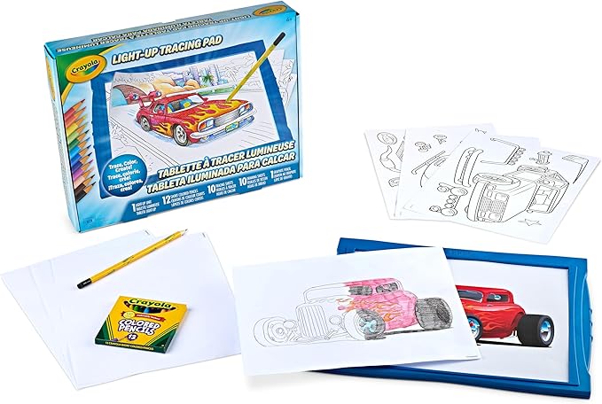 Crayola Light Up Tracing Pad - Blue, Drawing & Tracing Projector for Kids, Holiday & Christmas Gifts for Girls & Boys, Sketching Light Box Table, Toys for Kids, Ages 6+