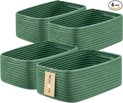 MiniArk Small Storage Baskets for Organizing | Closet Organizer Bins | Shelf