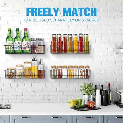 Spice Rack Organizer Wall Mount, Spice Organization Storage Shelf