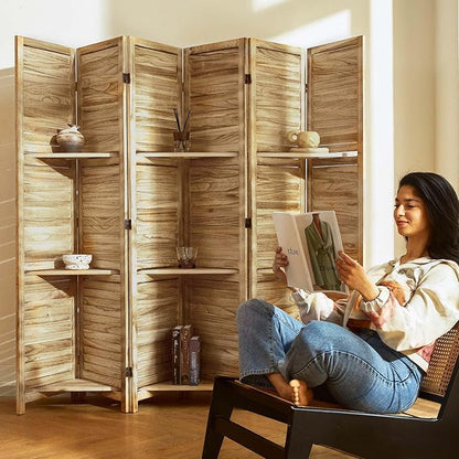 Partition Room Dividers, Folding Wood Privacy Screen