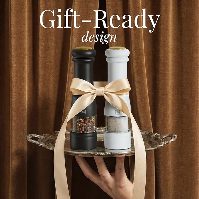 Electric Salt and Pepper Grinder Set