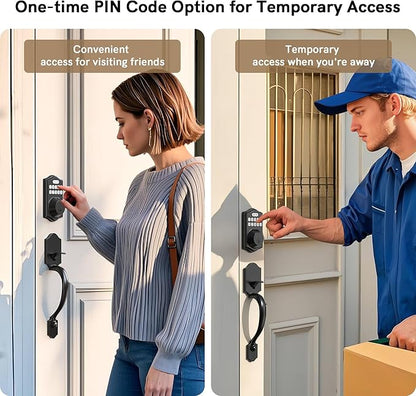 APP Fingerprint Door Lock Set, Keyless Entry Door Lock, Front Handle Set