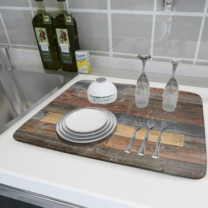 Giwawa Wood Grain Dish Drying Mat