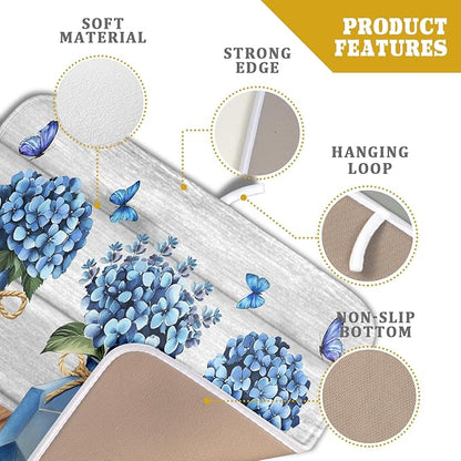 Giwawa Blue Hydrangea Dish Drying Mat