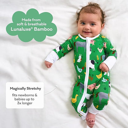 Little Sleepies Pajamas for Baby Boys & Girls, Viscose from Bamboo Baby Pajamas, Preemie & Newborn Sleepers, 2-Way Zipper PJs