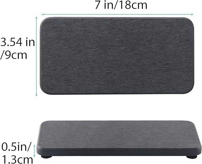 NiuYichee 2 Pcs Water Absorbing Stone Trays, Kitchen/Bathroom Sink Soap Dish