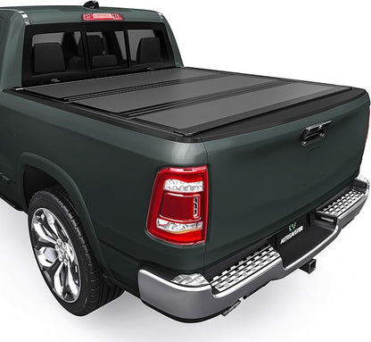 AUTOSAVER88 Low-Profile Hard Tri Fold Truck Bed Tonneau Cover Fit for Dodge Ram 1500 2009-2024 (19-24 Classic), Fit for Dodge Ram 2500 3500 2010-2026 with 6.4ft Bed Without Rambox