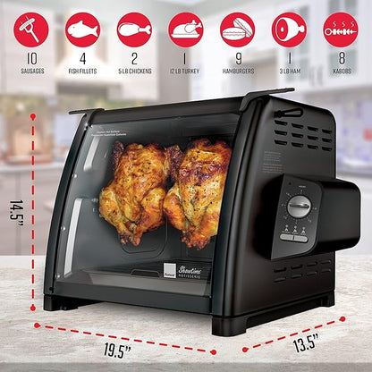 Ronco Modern Rotisserie Oven, Large Capacity Countertop Oven, Easy-to-Use