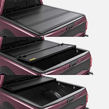 OEDRO Low-Profile Hard Tri-Fold Tonneau Cover Compatible with Dodge Ram 1500 New Body 2019 2020 2021 2022 2023 2024 2025 2026 5.7ft Bed Without Rambox, One-Handed Quick Release, Drainage Design