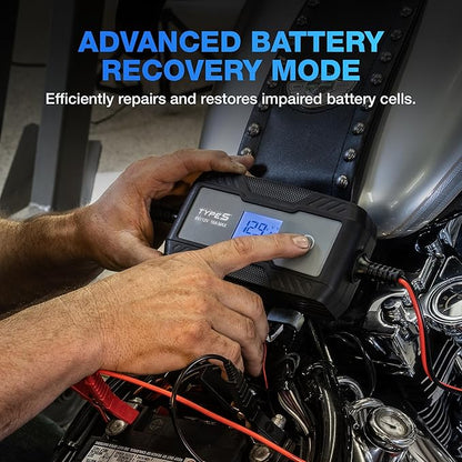 Type S 10A Smart Battery Charger & Maintainer, 6V & 12V Fully Automatic Trickle