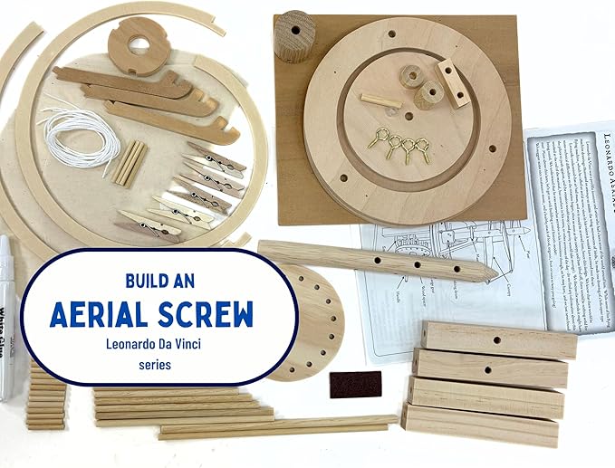 Pathfinders STEM Kit – Leonardo da Vinci Helicopter Model kit Science Kits | stem Toy Physics Toys | Engineering | Learning Resources