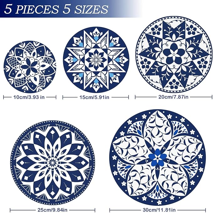 5 Pieces Bowl Covers Reusable, 5 Size Elastic Cloth Bowl Covers