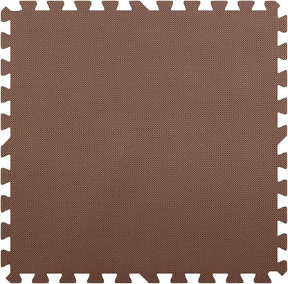 Flooring Inc's 1/2" Soft Non-Toxic Baby Play Mat, Toddler Playmat, Colorful Puzzle PlayMat, Floor Mats for Kids & Babies, EVA Foam Interlocking Tiles for Nursery & Playroom | Brown, 12 Tiles, 48 Sq/Ft