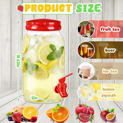 Havawish 2 Pcs 1 Gallon Plastic Beverage Dispenser