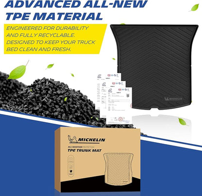 Michelin Vehicle Mat, All-Weather TPE Custom Fit Liner for Tesla Model Y 5 Seat Floor Mats 2025-2027 (3 Piece), Premier