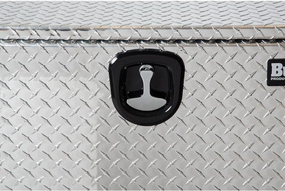 Buyers Products 1705153 Diamond Tread Aluminum Underbody Truck Tool Box, 14 x 12 x 30, Made in USA, .100 in. Thick, Corrosion Resistant, Locking Compression Latch, Secure Storage for Work Trucks