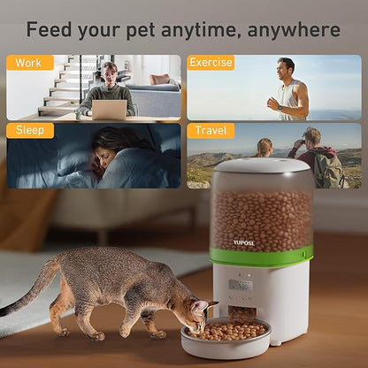 Automatic Cat Feeder - 4L Timed Auto Pet Feeder