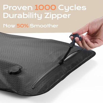 Essential Vacuum Bags for Travel Luggage, Reusable Compression Bags for Checked Suitcases, Vacuum Seal Spacesaver for Cloth Packing(2 Medium No Pump)