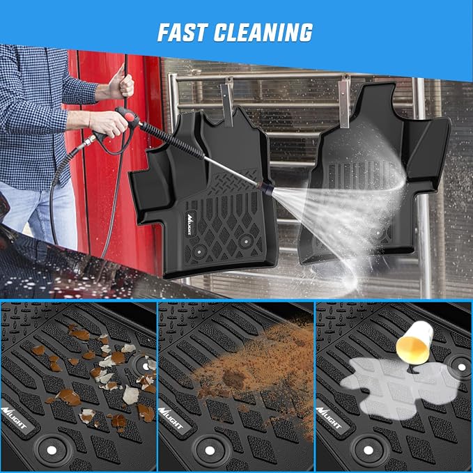 Nilight TPE Floor Mats for Ford Transit 150 250 350 350HD Vinyl Floor 2022 2023 2024 2025 2026 (Not for Connect) All Weather Custom Fit Heavy Duty Floor Liners