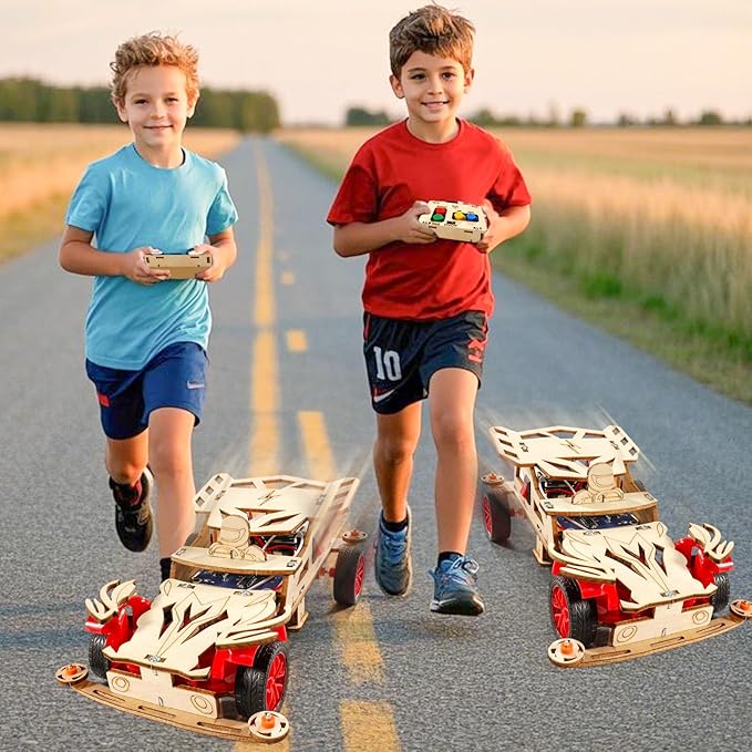 STEM Kits for Kids Age 8-10, STEM Toys for Boys 8-12, Remote Control Model Car Building Kits, Wood 3D Puzzles 8-13, Science Crafts Projects, Gifts for 8 9 10 11 12 13 14 Year Old Teen Boys Girls