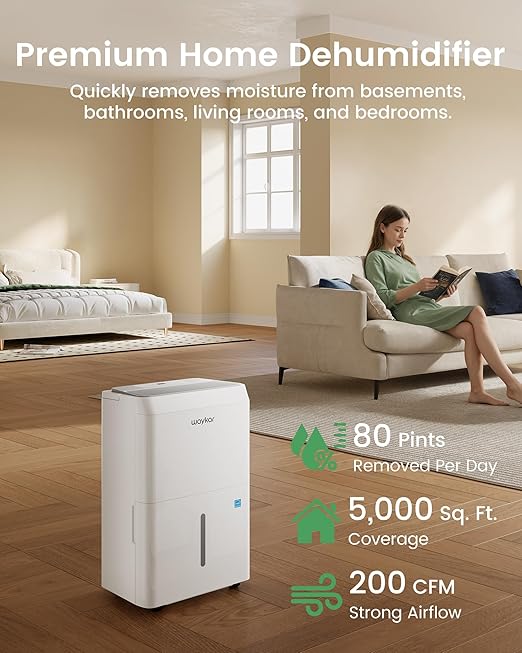 Waykar 5000 Sq.Ft 2025 Energy Star Dehumidifier