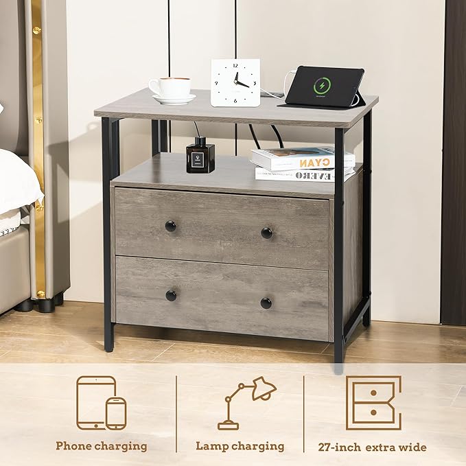 Edbuosy 27 inch Wide Night Stand
