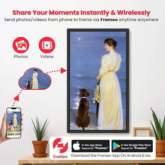 Frameo 32" Extra Large Digital Picture Frame, Smart WiFi Photo Frame