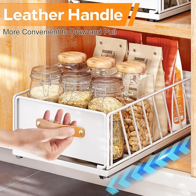 Pull out Cabinet Organizer, Heavy Duty Slide out Pantry Shelves Drawer Storage