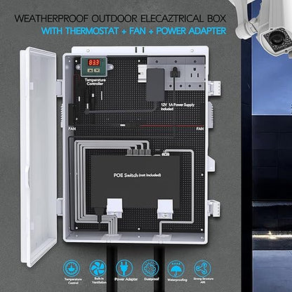 Outdoor Electrical Box, Waterproof Electrical Junction Box IP65 ABS Plastic