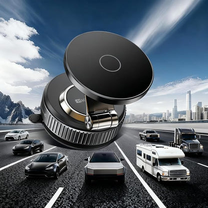 Magnetic Phone Holder for Car 2026 Heavy Duty Model 360° Adjustable Vacuum Suction Car Magsafe Phone Mount Cell Phone Holders for Your Car for iPhone 16 Pro Max 15 14 13 12 Plus (Metal Stand Rotor)