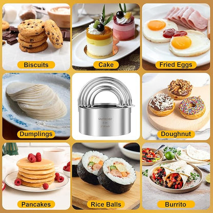 5 Pcs Professional Stainless Steel Cookie Cutters Set