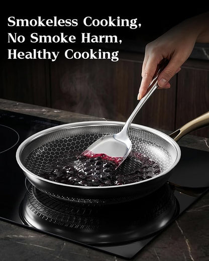 Honeycomb Stainless Steel Nonstick Frying Pan