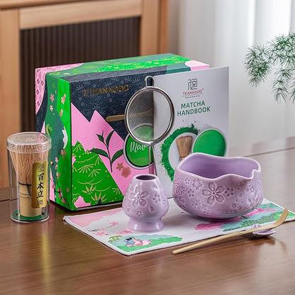 TEANAGOO 7-PCS Purple Matcha Whisk Set