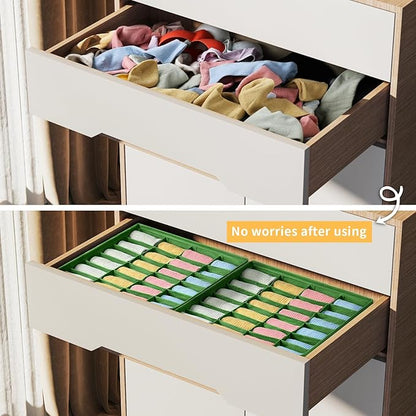 Joyoldelf Sock Drawer Organizer Divider 2 Packs Underwear Organizer, 24 Cell