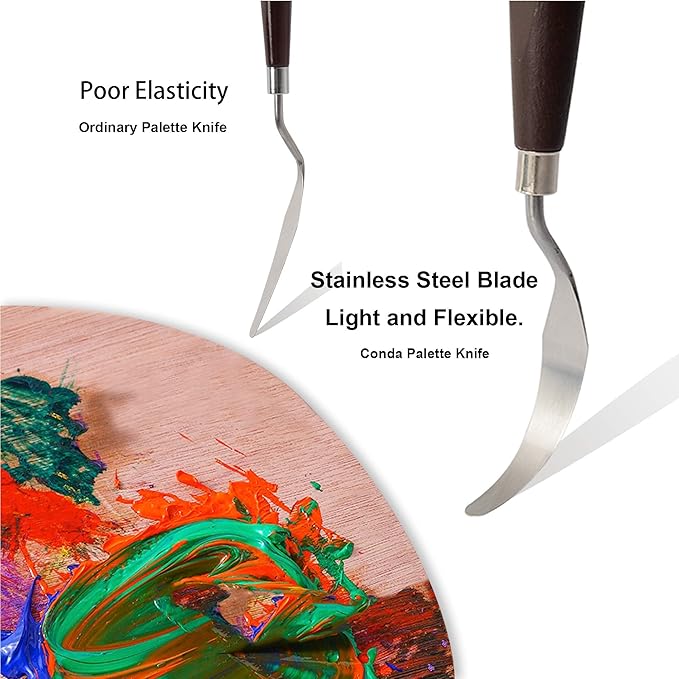 CONDA Palette Knife Painting Stainless Steel Spatula Palette Knife Oil Paint