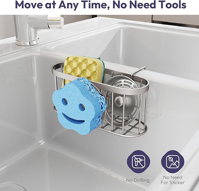 SWTYMIKI Sponge Holder for Kitchen Sink