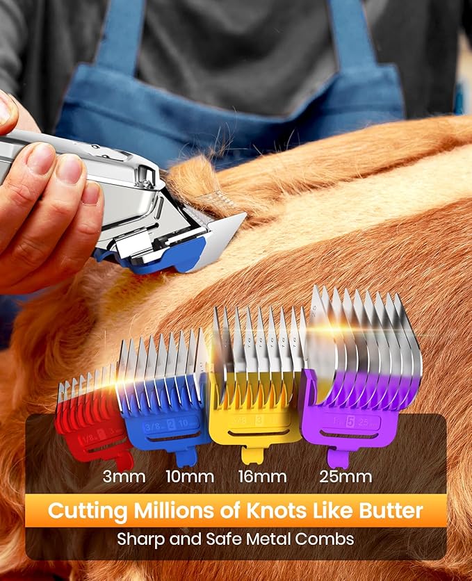 oneisall Professional Dog Grooming Clippers: Cordless Rechargeable Thick Hair