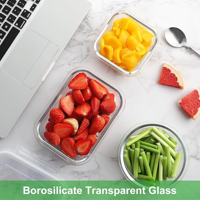 HOMBERKING Glass Food Storage Containers