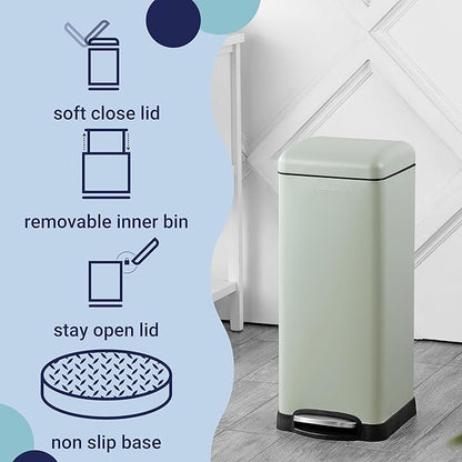 happimess HPM1007E Betty Retro 8-Gallon Step-Open Trash Can