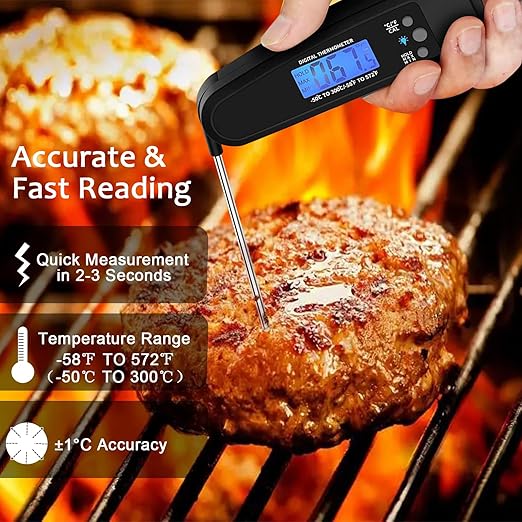 Meat Thermometer Digital, IP67 Waterproof Cooking Thermometer