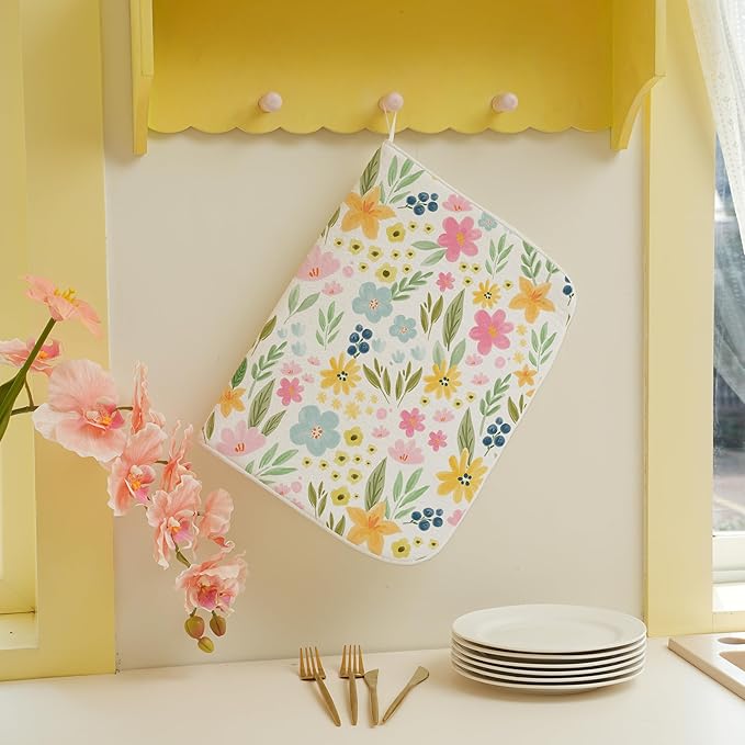 Spring Dish Drying Mat 18x24 Inches