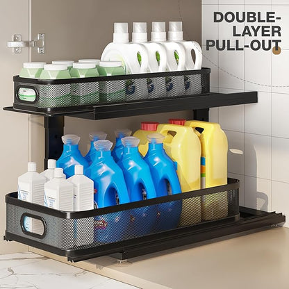 2 Pack 21IN-Depth Under Sink Organizer