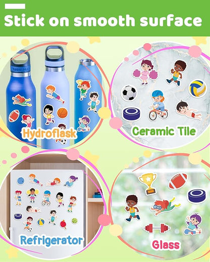 Benresive Reusable Sticker Book for Toddlers 2-4 Years, Fun Travel Stickers for Kids, Waterproof Sticker Books for Toddlers 1-3, Crafts Activities for Todddlers 1-3 2-4 3-5 - Sports
