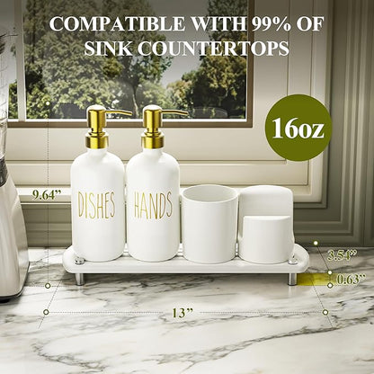 Cisily Kitchen Soap Dispenser Set Comes