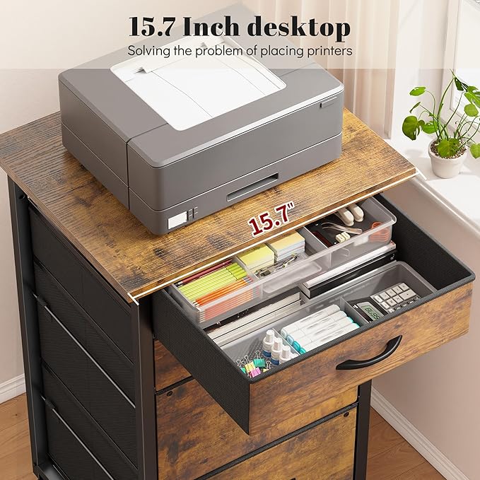 4 Drawers Mobile File Cabinet Vertical Filing Cabinet