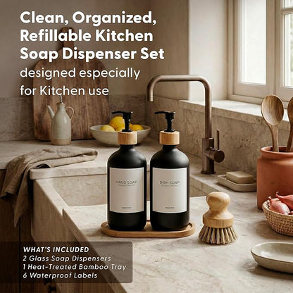 MaisoNovo Glass Dish Soap Dispenser