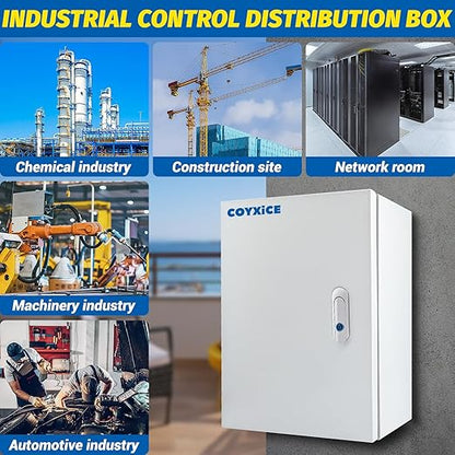 Electrical Box 16 x 12 x 8'' Steel Electrical Junction Box，NEMA 4X Steel