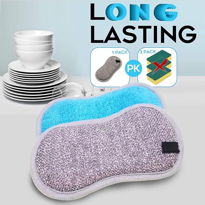 Dual Sided All-Purpose Sponges Kitchen, Dish Sponge