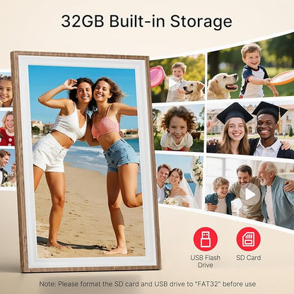 Frameo 10.1" Digital Picture Frame, Smart WiFi Digital Photo Frame